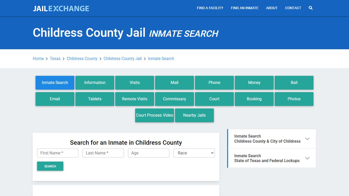 Childress County Jail, TX Inmate Search: Roster & Mugshots